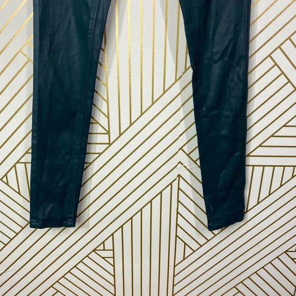 LF CARMAR Green Wax Coated Zip Skinny Jeans - Picture 3 of 10